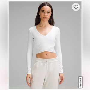 Lululemon wrap front long sleeve top